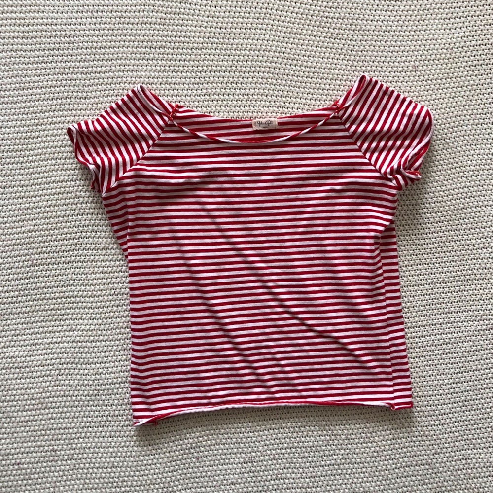 Brandy Melville Striped Off-The-Shoulder Top